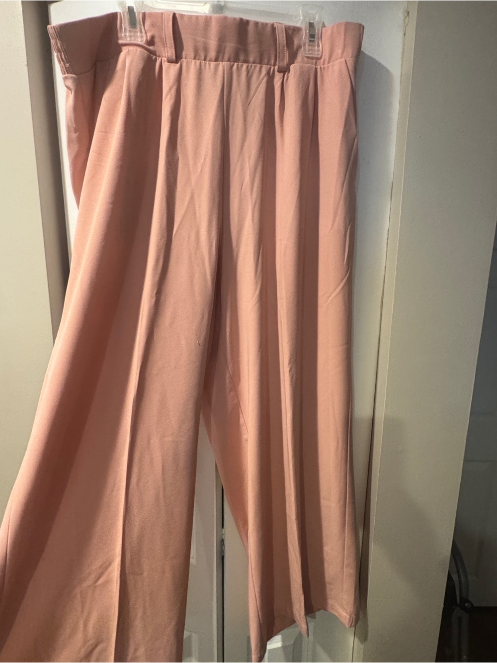 Torrid - High-Waist Wide-Leg Blush Pink Women's Trousers